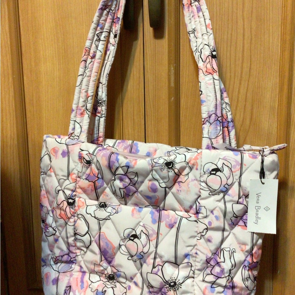 Vera Bradley Pastel Floral Quilted Tote
